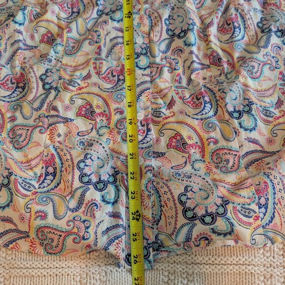 Talbots "Perfect Shirt", tailored & sleeveless, spring/summer paisley print 18WP - Picture 4 of 8